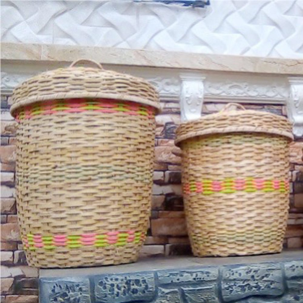 Artesanías con bambú Canastos con tapa