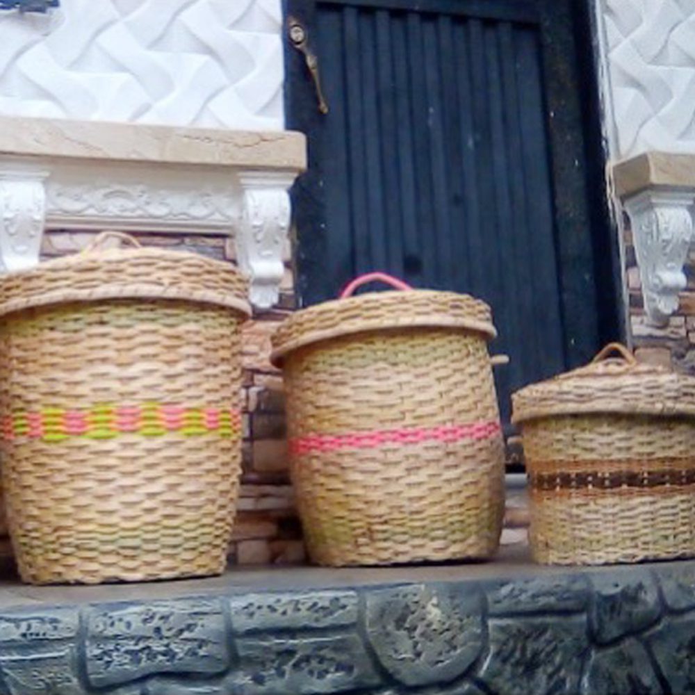 Canastos de diferentes tamaños en bambú