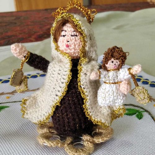 Virgen María y niño Jesús amigurumi